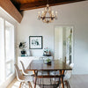 rustic old white wood cage chandelier