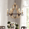 rustic old white wood cage chandelier