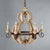 rustic old white wood cage chandelier