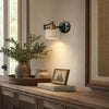 rustic travertine swing arm wall sconce bedroom