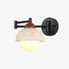 rustic travertine swing arm wall sconce bedroom
