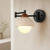 rustic travertine swing arm wall sconce bedroom