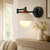 rustic travertine swing arm wall sconce bedroom