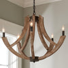 rustic wood black lantern pendant lamp