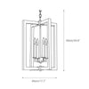 rustic wood black lantern pendant lamp