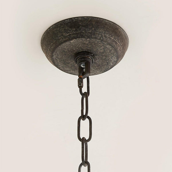 rustic wood black lantern pendant lamp