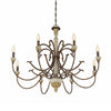 rustic wood iron gilded rust chandelier