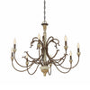 rustic wood iron gilded rust chandelier