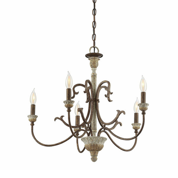 rustic wood iron gilded rust chandelier