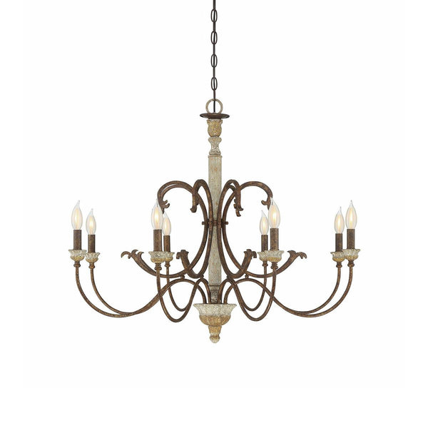 rustic wood iron gilded rust chandelier