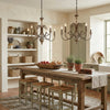 rustic wood iron gilded rust chandelier