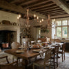 rustic wood iron gilded rust chandelier