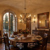 rustic wood iron gilded rust chandelier