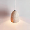 scandinavian beige travertine bell pendant lamp