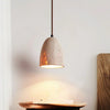 scandinavian beige travertine bell pendant lamp