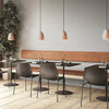 scandinavian beige travertine bell pendant lamp