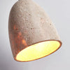 scandinavian beige travertine bell pendant lamp