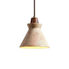 scandinavian beige travertine conical pendant lamp