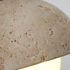scandinavian beige travertine glass semicircle pendant light
