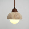 scandinavian beige travertine glass semicircle pendant light