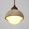 scandinavian beige travertine glass semicircle pendant light