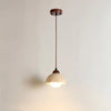 scandinavian beige travertine glass semicircle pendant light