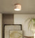 scandinavian beige travertine wood cylinder ceiling light
