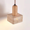 scandinavian beige travertine wood cylinder pendant lamp