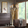 scandinavian black iron wood candle chandelier