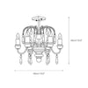 scandinavian black iron wood candle chandelier