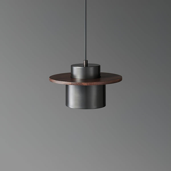 scandinavian brass walnut dome pendant light