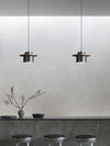 scandinavian brass walnut dome pendant light