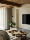 scandinavian brass walnut dome pendant light