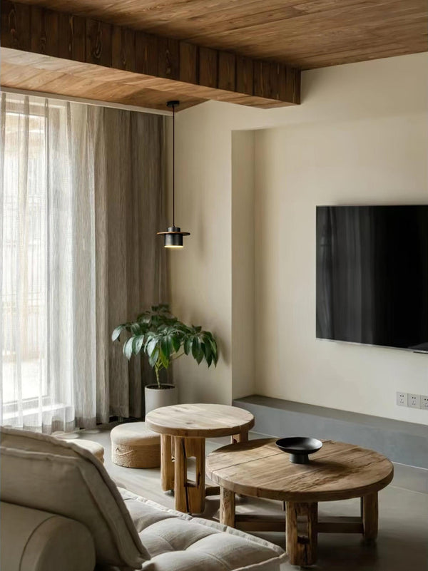scandinavian brass walnut dome pendant light