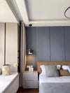 scandinavian brass walnut dome pendant light