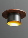 scandinavian brass walnut dome pendant light