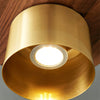 scandinavian brass walnut dome pendant light
