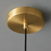 scandinavian brass walnut dome pendant light