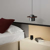 scandinavian brass walnut dome pendant light