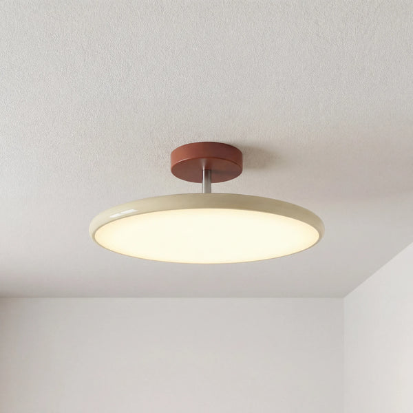 scandinavian cream iron led flush mount ceiling light