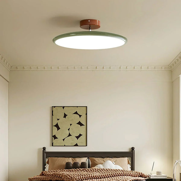 scandinavian cream iron led flush mount ceiling light