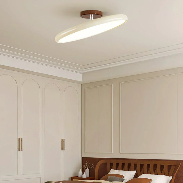 scandinavian cream iron led flush mount ceiling light