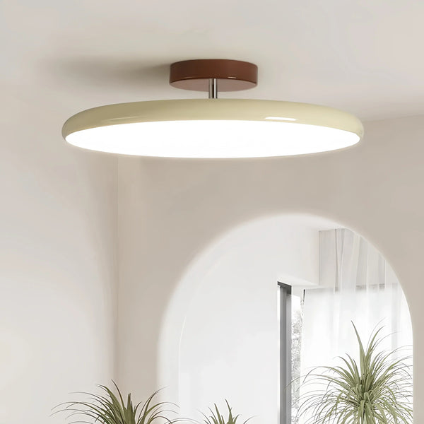 scandinavian cream iron led flush mount ceiling light