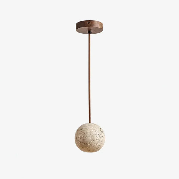 scandinavian natural travertine mini cylinder pendant light