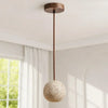 scandinavian natural travertine mini cylinder pendant light