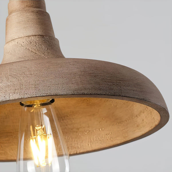 scandinavian natural wood dome pendant light