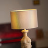 scandinavian old wood fabric table lamp