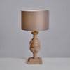 scandinavian old wood fabric table lamp