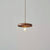 scandinavian walnut ash wood brass pendant light