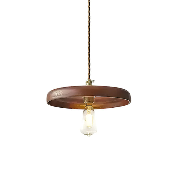 scandinavian walnut ash wood brass pendant light